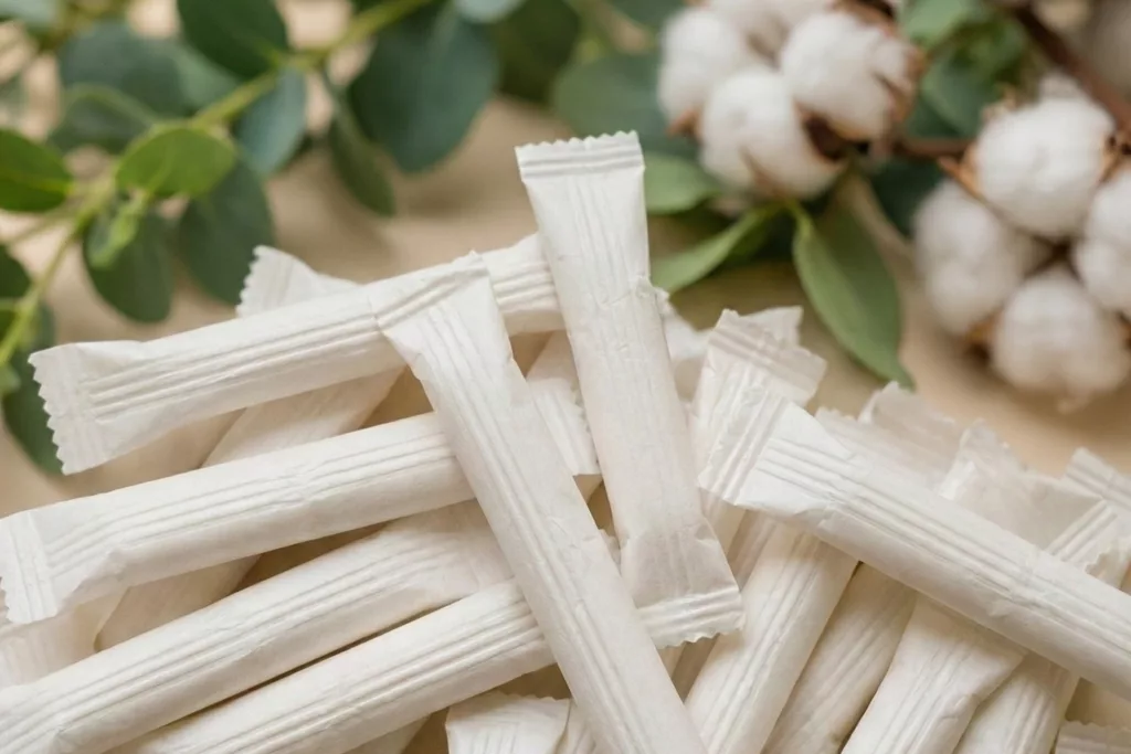 tampons avec du coton